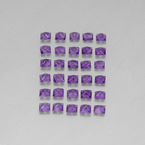3.79캐럿 천연 바이올렛 아메시스트 보석, 스퀘어, 3.1×3.1 mm, VS