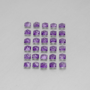 캐럿 천연 바이올렛 아메시스트 보석, 스퀘어, 3.2×3.1 mm, VS