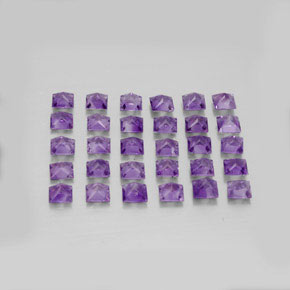 캐럿 천연 바이올렛 아메시스트 보석, 스퀘어, 3×3 mm, VS