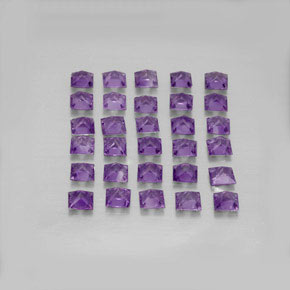 캐럿 천연 바이올렛 아메시스트 보석, 스퀘어, 3×2.9 mm, VS