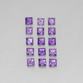 캐럿 천연 바이올렛 아메시스트 보석, 스퀘어, 3.4×3.4 mm, VS