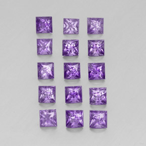 캐럿 천연 바이올렛 아메시스트 보석, 스퀘어, 3.4×3.4 mm, VS