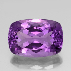 13.68캐럿 천연 퍼플 아메시스트, 쿠션 컷, 18.7×13.1 mm, VVS-VS