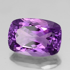 13.68캐럿 천연 퍼플 아메시스트, 쿠션 컷, 18.7×13.1 mm, VVS-VS