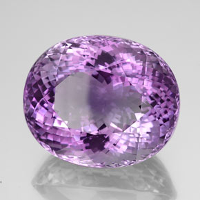 124.50캐럿 천연 바이올렛 아메시스트, 타원형 컷, 34.2×28.6 mm, VVS-VS