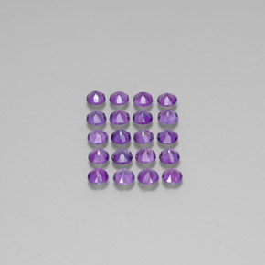 캐럿 천연 바이올렛 아메시스트 보석, 라운드 컷, 3.48 mm, VS