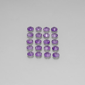 캐럿 천연 바이올렛 아메시스트 보석, 라운드 컷, 3.43 mm, VS