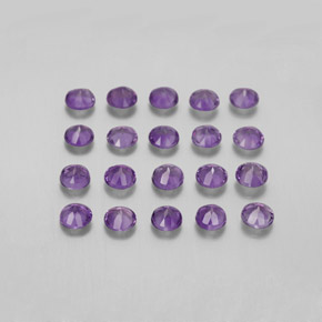 캐럿 천연 바이올렛 아메시스트 보석, 라운드 컷, 3.50 mm, VS