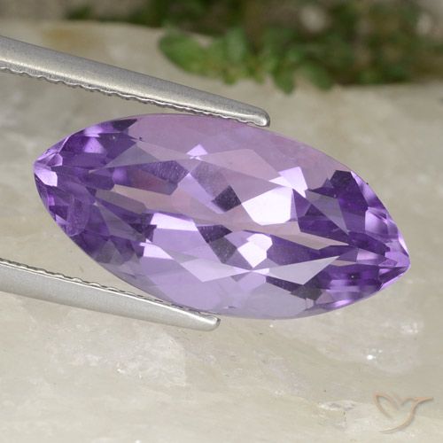 6.53ct 자연스러운 미디엄 바이올렛 자수정, 보석, VS
