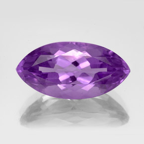 6.73캐럿 천연 바이올렛 아메시스트, 마퀴즈, 18.3×9.2 mm, VS