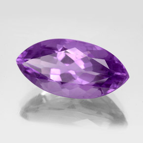 6.73캐럿 천연 바이올렛 아메시스트, 마퀴즈, 18.3×9.2 mm, VS