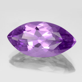 6.87캐럿 천연 바이올렛 아메시스트, 마퀴즈, 19.5×10 mm, VS