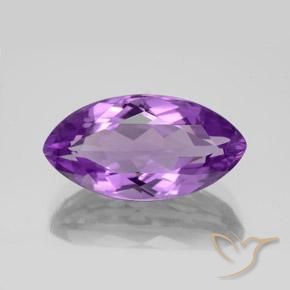 6.44ct 자연스러운 미디엄 바이올렛 자수정, 보석, VS