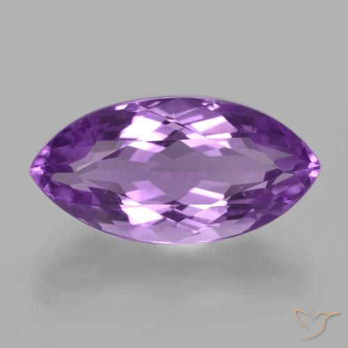 6.76ct 자연스러운 미디엄 바이올렛 자수정, 보석, VS