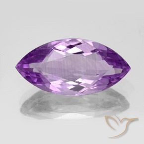 6.53ct 자연스러운 미디엄 퍼플리쉬 바이올렛 자수정, 보석, VS