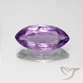 3.94ct 자연스러운 미디엄 퍼플리쉬 바이올렛 자수정, 보석, VS