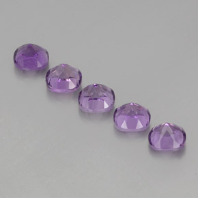 캐럿 천연 바이올렛 아메시스트 보석, 쿠션 컷, 6.1×6.1 mm, VS