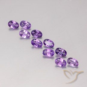 3.97캐럿 천연 미디엄 퍼플리쉬 바이올렛 아메시스트 보석, 타원형 컷, 6×4.1 mm, VVS-VS