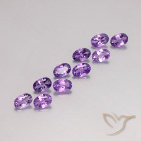 3.97캐럿 천연 미디엄 퍼플리쉬 바이올렛 아메시스트 보석, 타원형 컷, 6×4.1 mm, VVS-VS