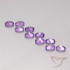 3.97캐럿 천연 미디엄 퍼플리쉬 바이올렛 아메시스트 보석, 타원형 컷, 6×4.1 mm, VVS-VS