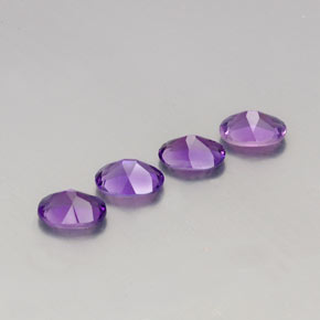 캐럿 천연 바이올렛 아메시스트 보석, 타원형 컷, 7.1×5.1 mm, VVS-VS