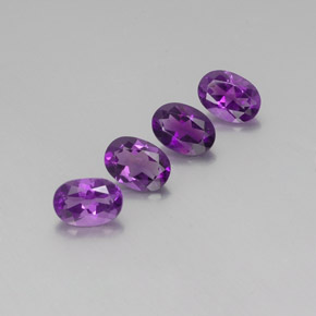캐럿 천연 바이올렛 아메시스트 보석, 타원형 컷, 7.1×5 mm, VVS-VS