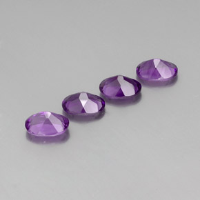 캐럿 천연 바이올렛 아메시스트 보석, 타원형 컷, 7.1×5 mm, VVS-VS