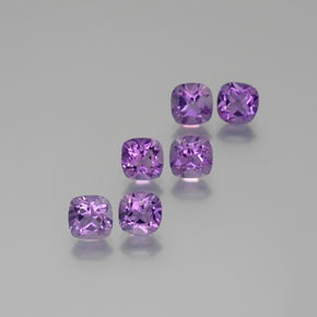 캐럿 천연 제비꽃 자수정 보석, 쿠션 컷, VS