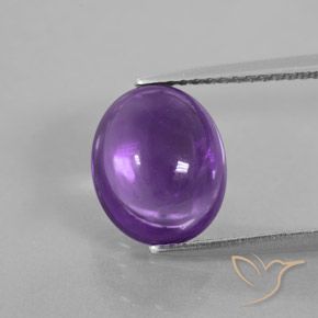 3.79ct 자연스러운 딥 퍼플리쉬 바이올렛 자수정, 타원형, 투명/반투명