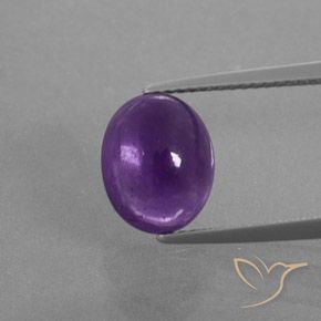 4.10ct 자연스러운 인텐스 바이올렛 자수정, 타원형, 투명/반투명