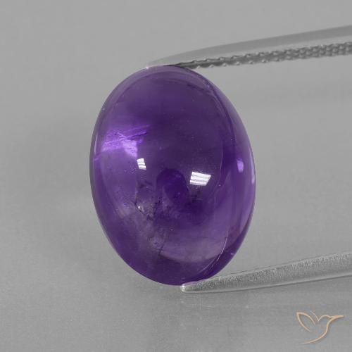 7.85ct 자연스러운 미디엄 바이올렛 자수정, 타원형, 투명한