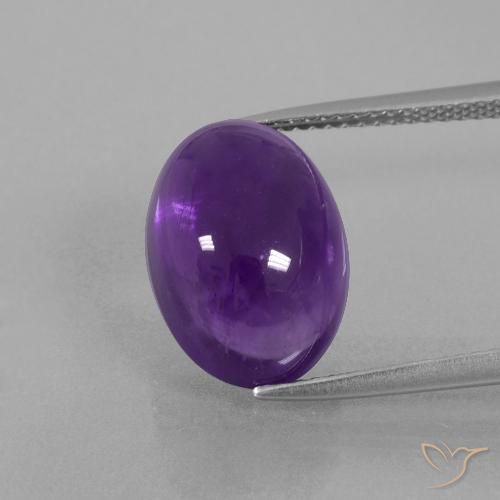 8.04ct 자연스러운 미디엄 바이올렛 자수정, 타원형, 투명한