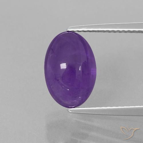 4.10ct 자연스러운 미디엄 라이트 바이올렛 자수정, 타원형, 투명한