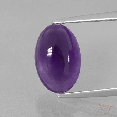 4.04ct 자연스러운 미디엄 라이트 바이올렛 자수정, 타원형, 투명한