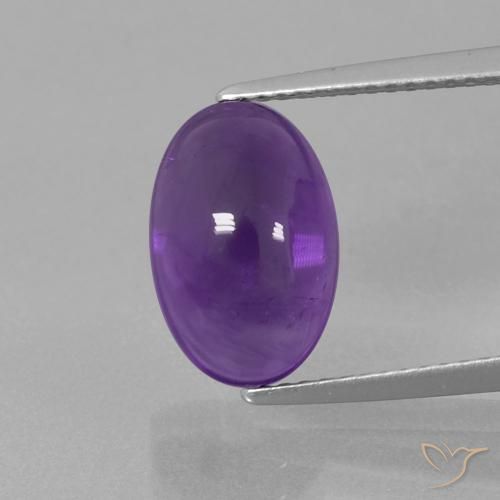 3.98ct 자연스러운 미디엄 바이올렛 자수정, 타원형, 투명한