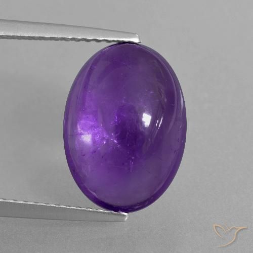 6.23ct 자연스러운 미디엄 라이트 바이올렛 자수정, 타원형, 투명한