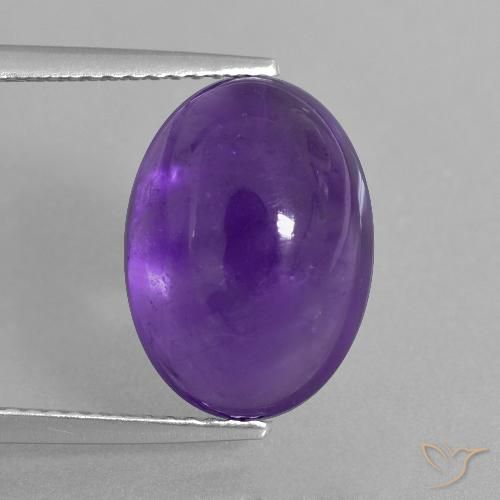 7.06ct 자연스러운 미디엄 라이트 바이올렛 자수정, 타원형, 투명한