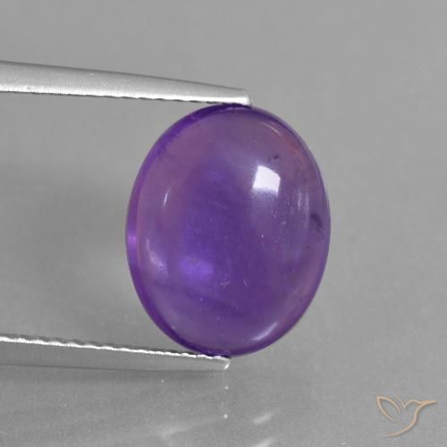 5.18ct 자연스러운 미디엄 라이트 바이올렛 자수정, 타원형, 투명한