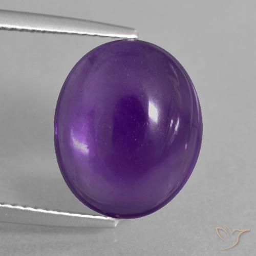 7.35ct 자연스러운 미디엄 바이올렛 자수정, 타원형, 투명한