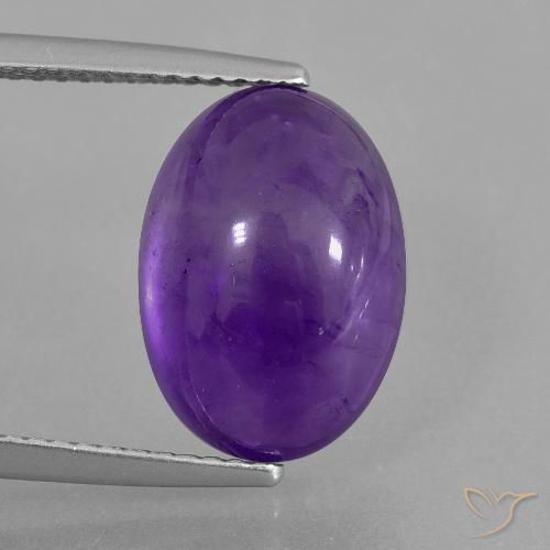 7.13ct 자연스러운 미디엄 바이올렛 자수정, 타원형, 투명한