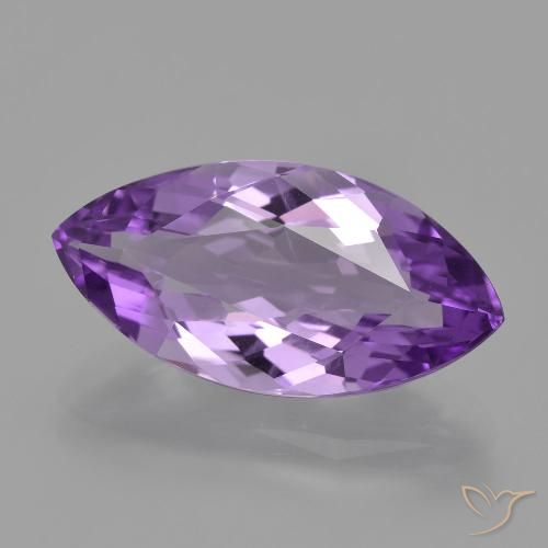 6.24ct 자연스러운 미디엄 바이올렛 자수정, 보석, VS