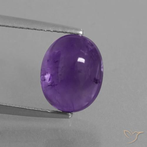 3.62ct 자연스러운 미디엄 바이올렛 자수정, 타원형, 투명한