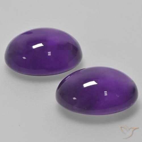 9.17캐럿 천연 미디엄 바이올렛 자수정 보석, 타원형 컷, 투명한