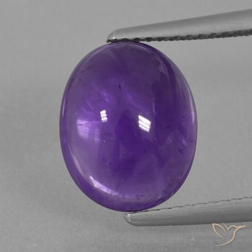 5.41ct 자연스러운 미디엄 바이올렛 자수정, 타원형, 투명한