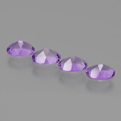 2.75캐럿 천연 미디엄 바이올렛 아메시스트 보석, 타원형 컷, 7×5.1 mm, VS