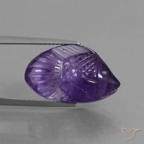10.52ct 자연스러운 딥 바이올렛 자수정, 팬시한, 투명한