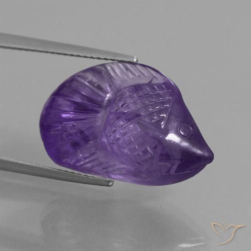 15.44ct 자연스러운 미디엄 바이올렛 자수정, 팬시한, 투명한