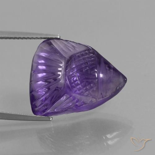 11.97ct 자연스러운 미디엄 바이올렛 자수정, 팬시한, 투명한