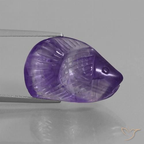 13.40ct 자연스러운 미디엄 바이올렛 자수정, 팬시한, 투명한
