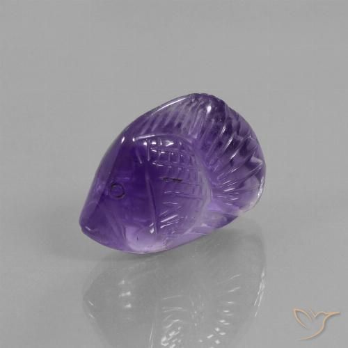 15.38ct 자연스러운 미디엄 바이올렛 자수정, 팬시한, 투명한